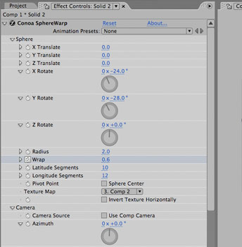 conoa controls and after effect plugins